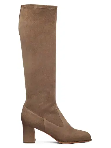Santoni Women's Carla 65MM Suede Knee-High Boots - Beige - Size 12 | Thumbnail 1