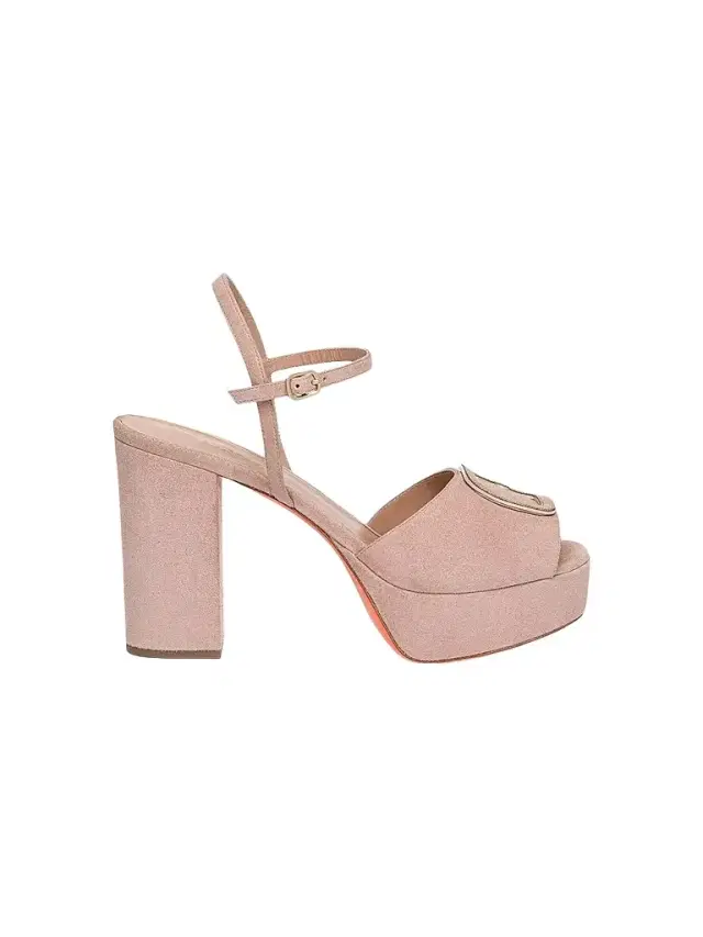 Santoni Women's Carla 60MM Suede Platform Sandals - Pink - Size 12
