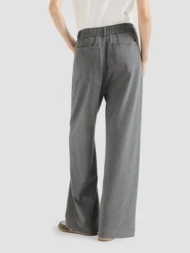 Brunello Cucinelli Women's Cotton Smooth French Terry Trousers - Dark Grey - Size XXXXL | Thumbnail 4