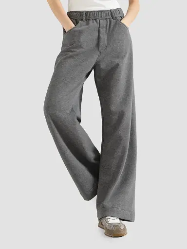 Brunello Cucinelli Women's Cotton Smooth French Terry Trousers - Dark Grey - Size XXXXL | Thumbnail 5