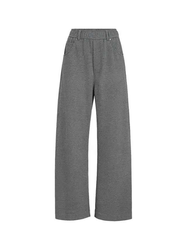 Brunello Cucinelli Women's Cotton Smooth French Terry Trousers - Dark Grey - Size XXXXL