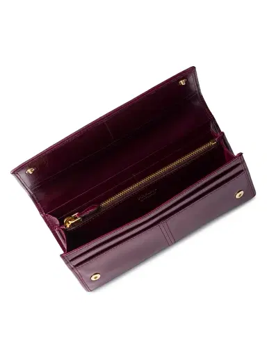 Prada Women's Leather Wallet - Dark Red | Thumbnail 2