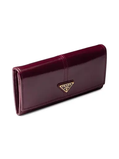 Prada Women's Leather Wallet - Dark Red | Thumbnail 4