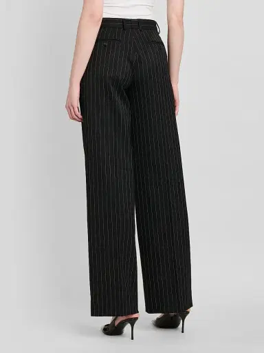 Dolce & Gabbana Women's Pinstriped Virgin Wool-Cashmere Straight-Leg Pants - Rigato | Thumbnail 3