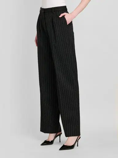 Dolce & Gabbana Women's Pinstriped Virgin Wool-Cashmere Straight-Leg Pants - Rigato | Thumbnail 4
