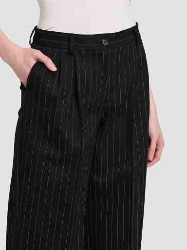 Dolce & Gabbana Women's Pinstriped Virgin Wool-Cashmere Straight-Leg Pants - Rigato | Thumbnail 5