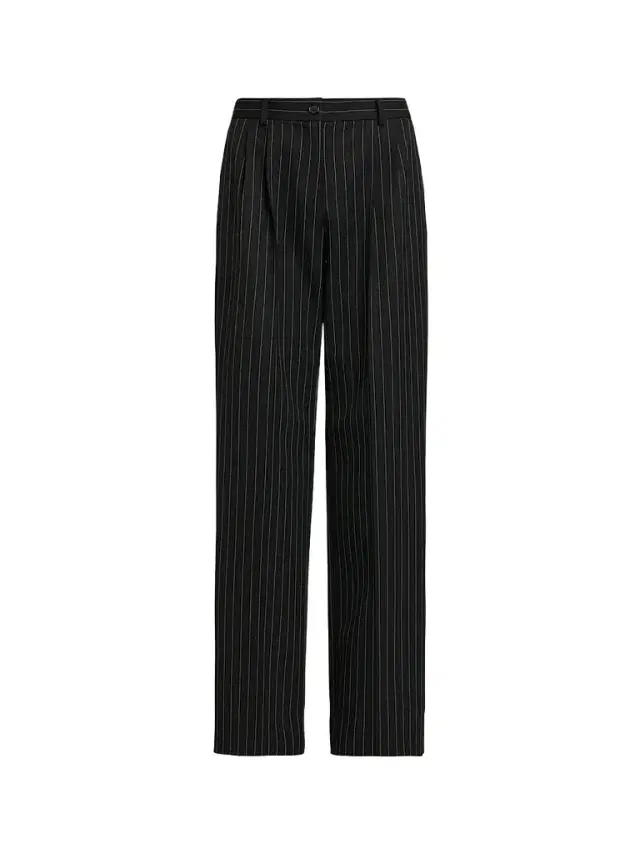 Dolce & Gabbana Women's Pinstriped Virgin Wool-Cashmere Straight-Leg Pants - Rigato