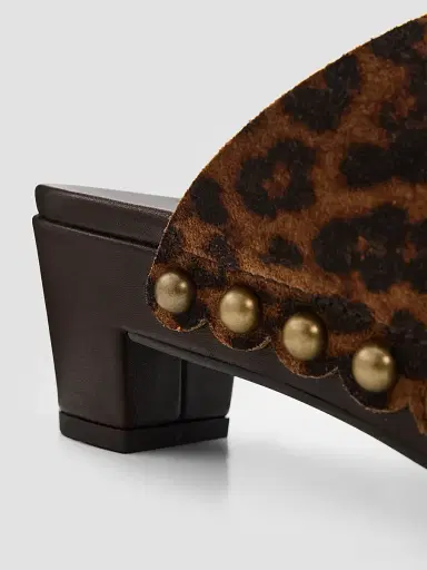 PEDRO GARCIA Women's Nain 65MM Studded Leopard-Printed Suede Clogs | Thumbnail 5 PEDRO GARCIA Women's Nain 65MM Studded Leopard-Printed Suede Clogs | Thumbnail 5