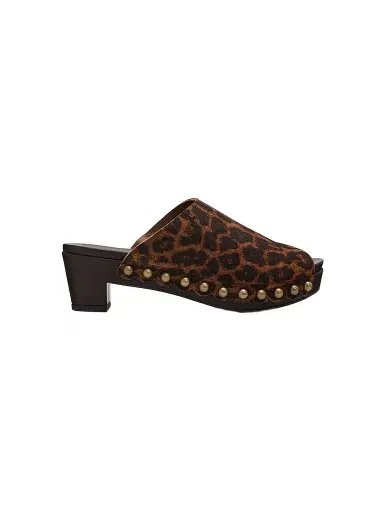 PEDRO GARCIA Women's Nain 65MM Studded Leopard-Printed Suede Clogs | Thumbnail 1 PEDRO GARCIA Women's Nain 65MM Studded Leopard-Printed Suede Clogs | Thumbnail 1