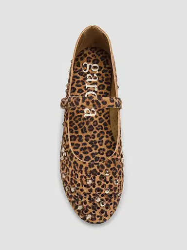 PEDRO GARCIA Women's Anica Leopard Print Suede Mary Janes | Thumbnail 6