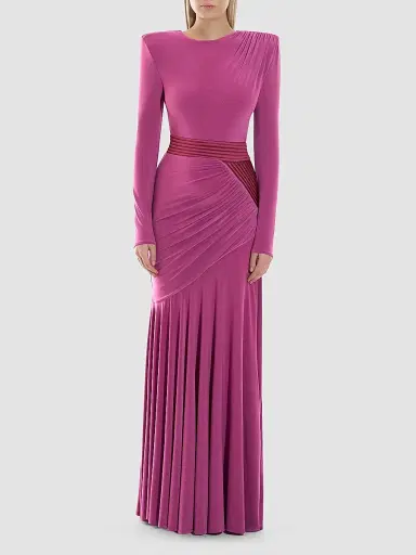 Zhivago Women's How Light She Is Ruched Gown - Mauve - Size 12 | Thumbnail 2