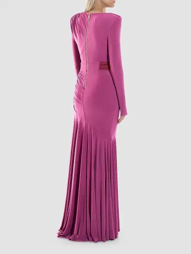 Zhivago Women's How Light She Is Ruched Gown - Mauve - Size 12 | Thumbnail 3