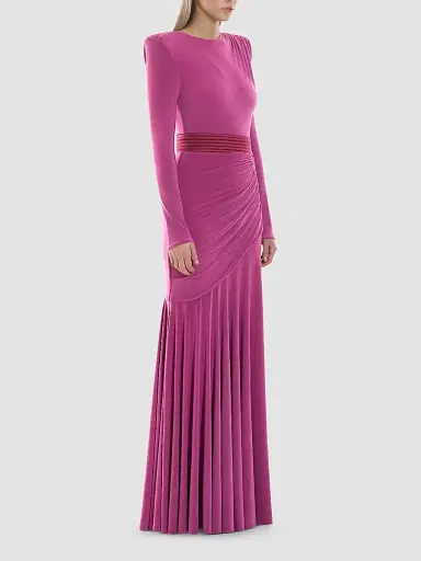 Zhivago Women's How Light She Is Ruched Gown - Mauve - Size 12 | Thumbnail 4