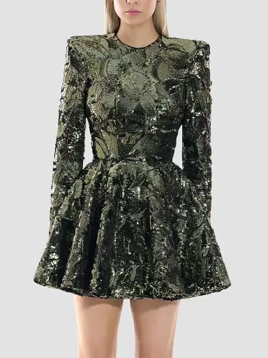 Zhivago Women's This Is Not Her Mini Dress - Olive - Size 14 | Thumbnail 2