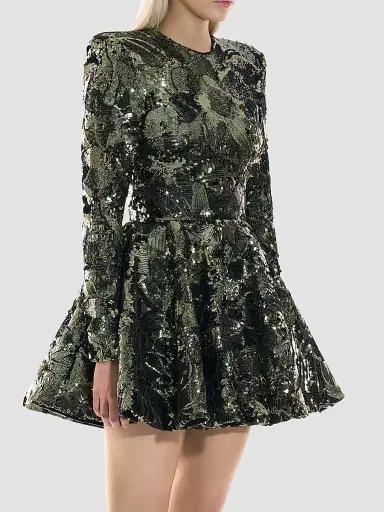 Zhivago Women's This Is Not Her Mini Dress - Olive - Size 14 | Thumbnail 4