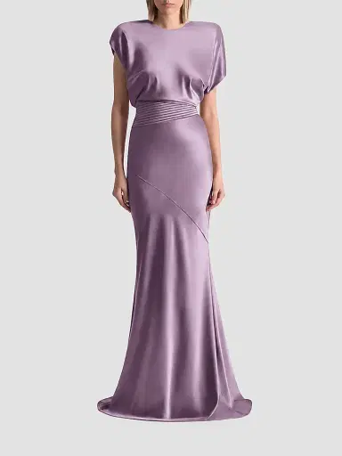 Zhivago Women's Bond Satin Mermaid Gown - Mauve - Size 14 | Thumbnail 2
