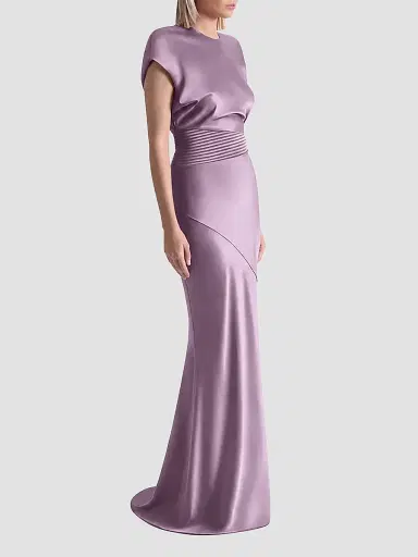 Zhivago Women's Bond Satin Mermaid Gown - Mauve - Size 14 | Thumbnail 4