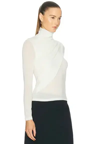 ENZA COSTA Sheer Cashmere Jersey Bandana Turtleneck Top | Thumbnail 2 ENZA COSTA Sheer Cashmere Jersey Bandana Turtleneck Top | Thumbnail 2