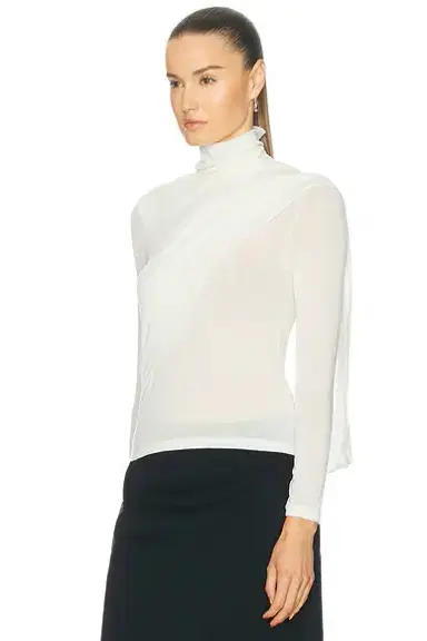 ENZA COSTA Sheer Cashmere Jersey Bandana Turtleneck Top | Thumbnail 3 ENZA COSTA Sheer Cashmere Jersey Bandana Turtleneck Top | Thumbnail 3