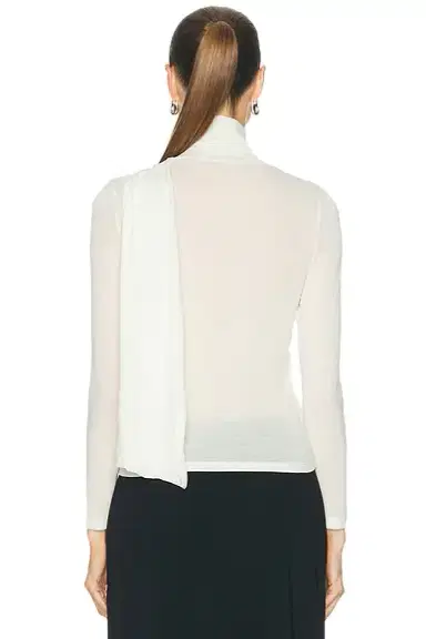 ENZA COSTA Sheer Cashmere Jersey Bandana Turtleneck Top | Thumbnail 4 ENZA COSTA Sheer Cashmere Jersey Bandana Turtleneck Top | Thumbnail 4