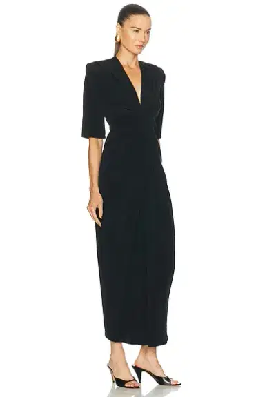 Loulou de Saison Willa Gathered Midi Dress | Thumbnail 2 Loulou de Saison Willa Gathered Midi Dress | Thumbnail 2