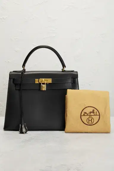 HERMÈS 1976 Box Kelly 28 Handbag | Thumbnail 9