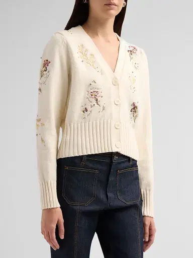 Cinq à Sept Women's Love Letter Floral Cardigan - | Thumbnail 4