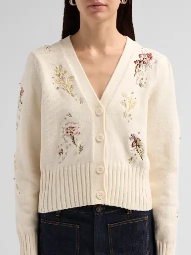 Cinq à Sept Women's Love Letter Floral Cardigan - | Thumbnail 5