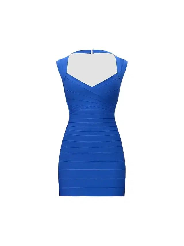 Hervé Léger Women's The Jamie Mini Dress - Bright Blue