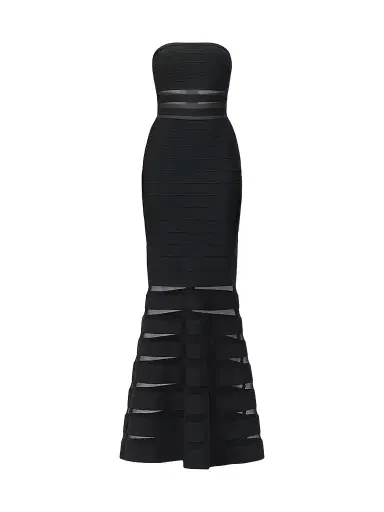Hervé Léger Women's The Kate Strapless Gown - Black | Thumbnail 1