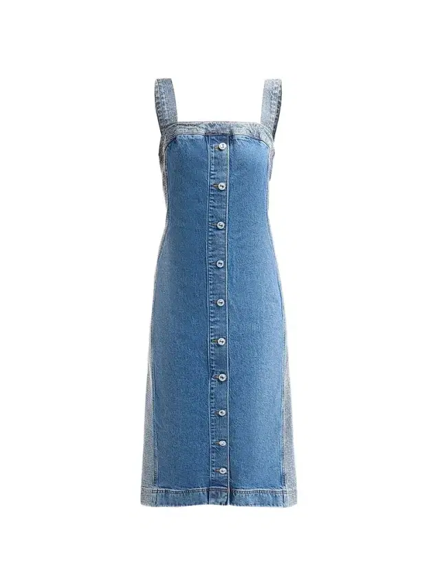 Ramy Brook Women's Amanda Rhinestone-Trim Denim Midi Dress - Rhinestone Mid Cerulean