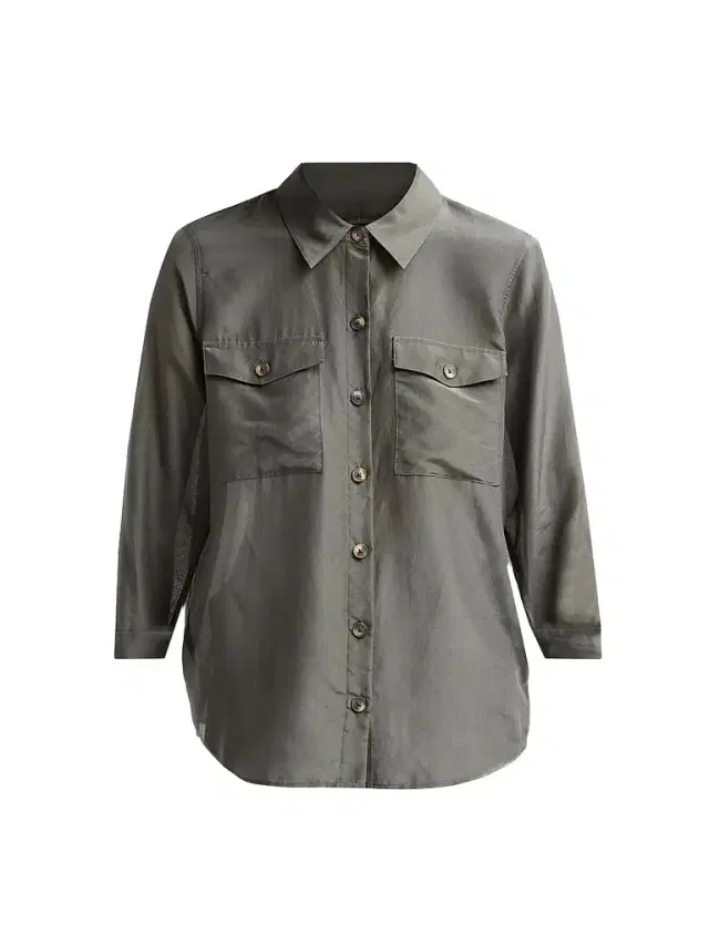 L'Agence Women's Pearson Military Blouse - Ash Olive - Size XL