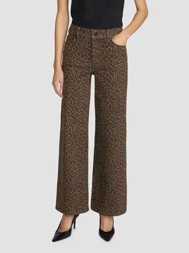 Frame Women's Le Slim Palazzo Leopard-Print Jeans | Thumbnail 3