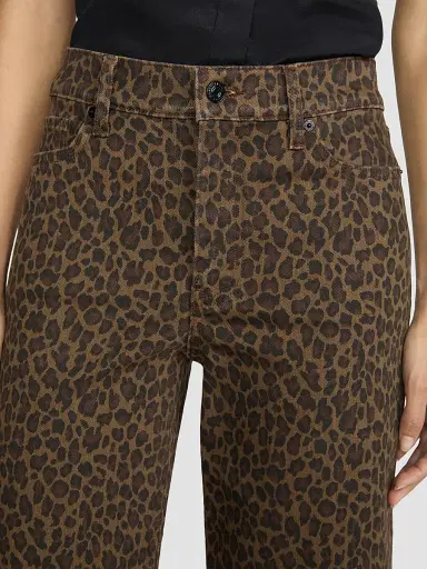 Frame Women's Le Slim Palazzo Leopard-Print Jeans | Thumbnail 5