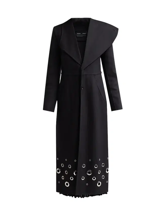 Proenza Schouler Women's Alix Compact Melton Wool Coat - Black
