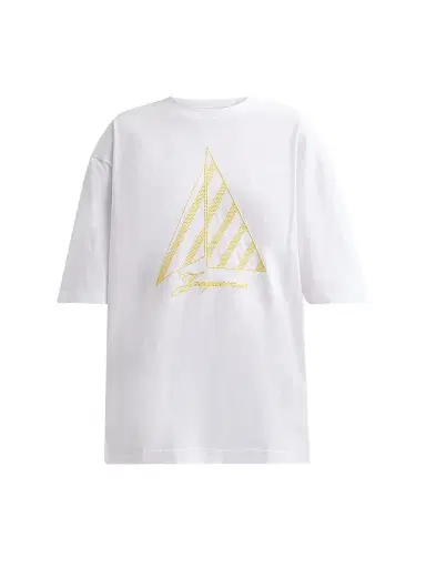 Jacquemus Women's Embroidered Sailboat Cotton T-Shirt - Embroidery Yellow Sails | Thumbnail 1