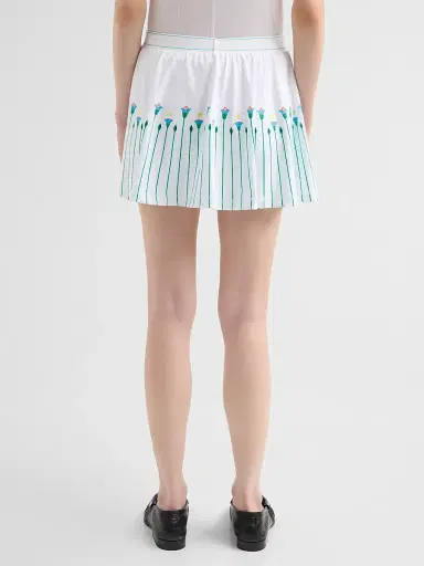 Casablanca Women's Floral Stripe Tennis Mini Skirt - Sporty Floral Stripe | Thumbnail 3 Casablanca Women's Floral Stripe Tennis Mini Skirt - Sporty Floral Stripe | Thumbnail 3