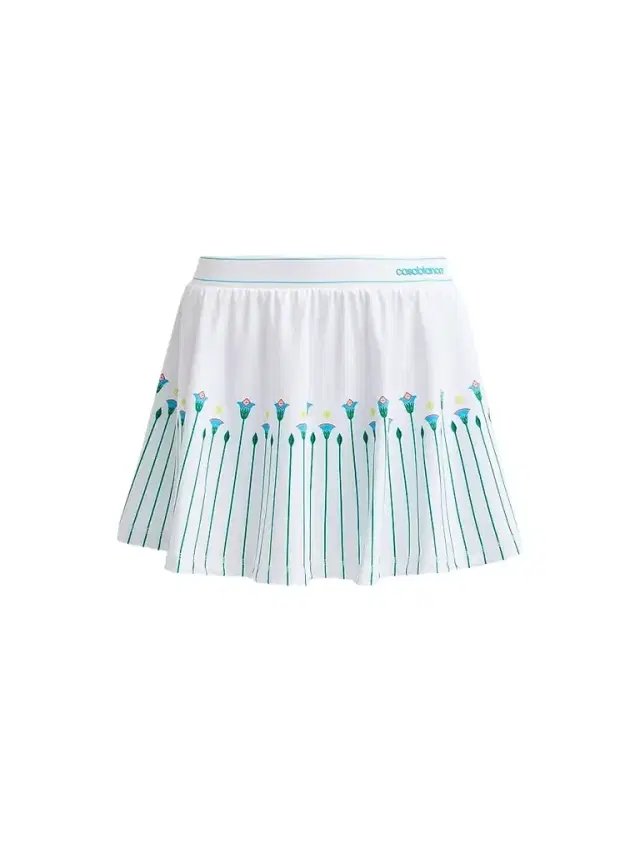 Casablanca Women's Floral Stripe Tennis Mini Skirt - Sporty Floral Stripe