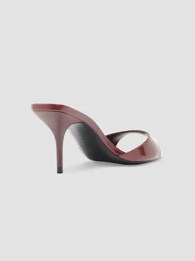Schutz Women's Elodie 75MM Leather Sandals - Wine Berry | Thumbnail 3
