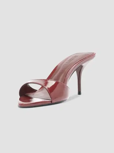 Schutz Women's Elodie 75MM Leather Sandals - Wine Berry | Thumbnail 6