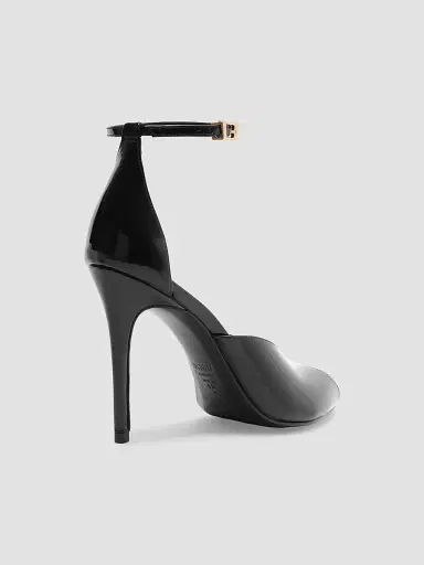 Schutz Women's Ingrid 100MM Patent Leather D'Orsay Sandals - Black | Thumbnail 3