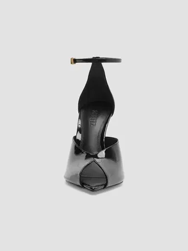 Schutz Women's Ingrid 100MM Patent Leather D'Orsay Sandals - Black | Thumbnail 7