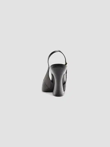Schutz Women's Lexi 85MM Leather Slingback Pumps - Black | Thumbnail 8
