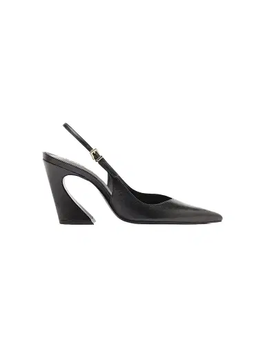 Schutz Women's Lexi 85MM Leather Slingback Pumps - Black | Thumbnail 1