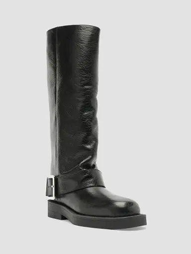 Schutz Women's Patrice Up 40MM Leather Boots - Black | Thumbnail 2
