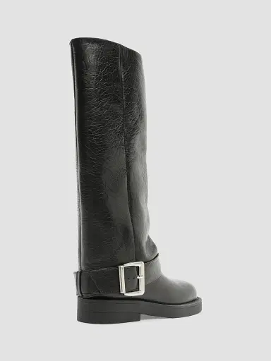 Schutz Women's Patrice Up 40MM Leather Boots - Black | Thumbnail 3