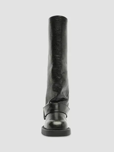 Schutz Women's Patrice Up 40MM Leather Boots - Black | Thumbnail 7