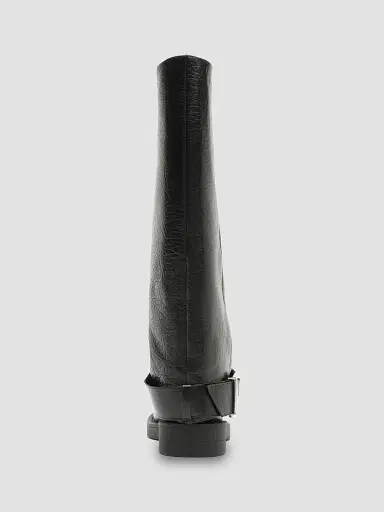 Schutz Women's Patrice Up 40MM Leather Boots - Black | Thumbnail 8