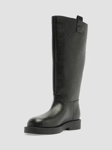 Schutz Women's Betty Leather Knee-High Boots - Black | Thumbnail 3