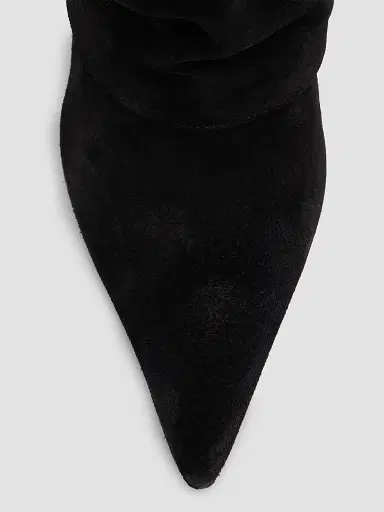 Schutz Women's Mikki Up Cloak 75MM Suede Slouch Boots - Black | Thumbnail 6